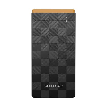 CELLECOR CLPB-60-10000mAH Lithium Polymer Power Bank | 10W Fast Charge | Dual USB Output | Dual Input-Type C & Micro USB | Power LEDs Indicator | Black