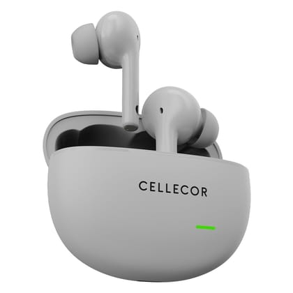 CELLECOR BroPods CB44 TWS with 35 Hours Playtime, ENC, Insta Wake N' Pair, HD Sound, 13mm Driver, Truly Wireless (Grey)