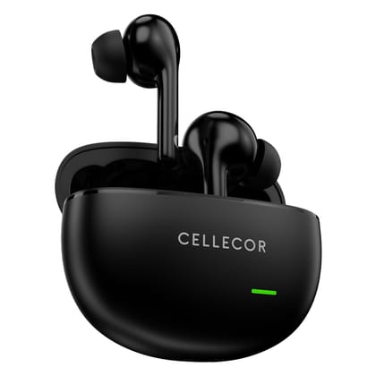 CELLECOR BroPods CB44 TWS with 35 Hours Playtime, ENC, Insta Wake N' Pair, HD Sound, 13mm Driver Truly Wireless (Black)