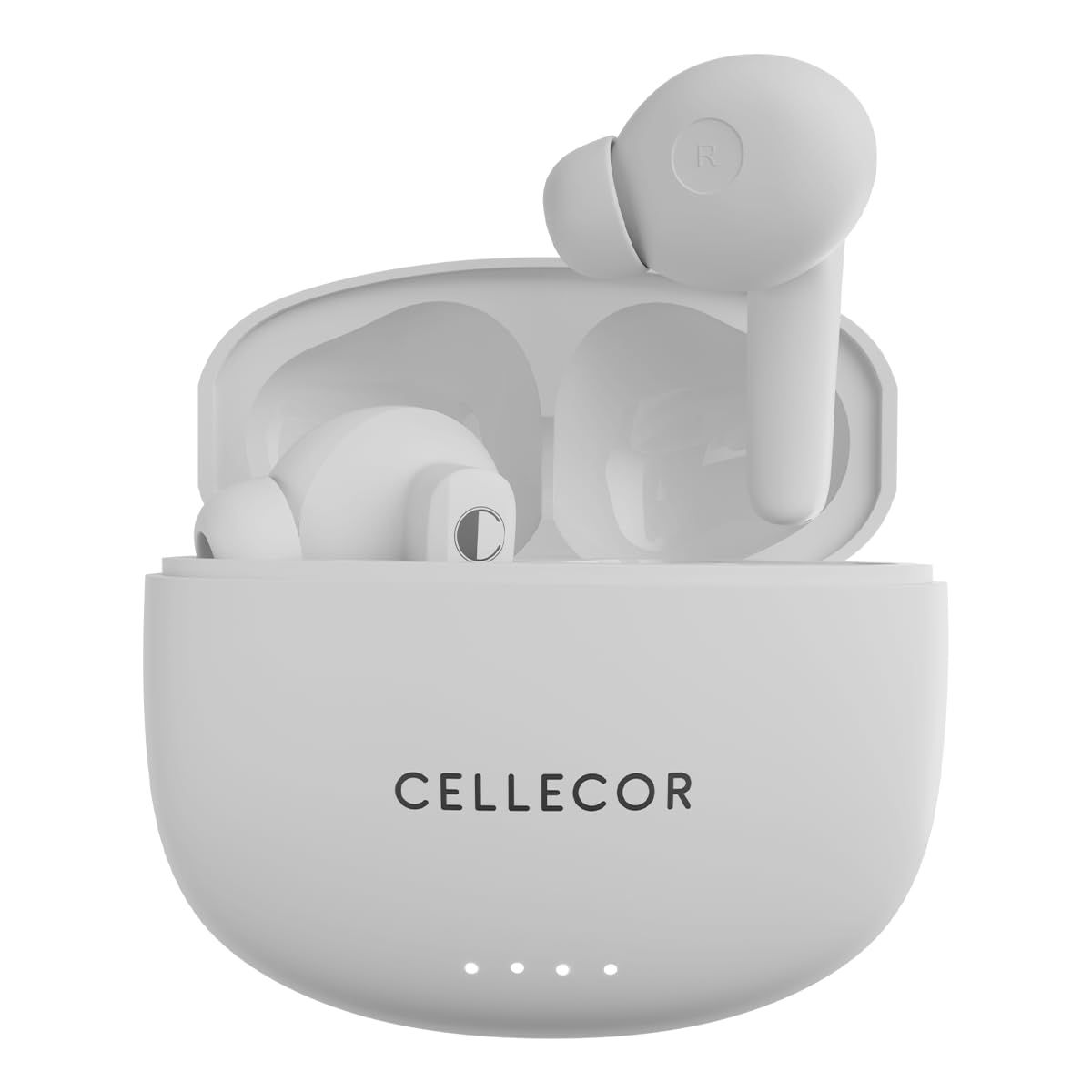 CELLECOR BroPods CB03-ACE TWS with 40 Hours Playtime, Automatic Pairing, HD Sound and 5.1V Bluetooth (WHITE)