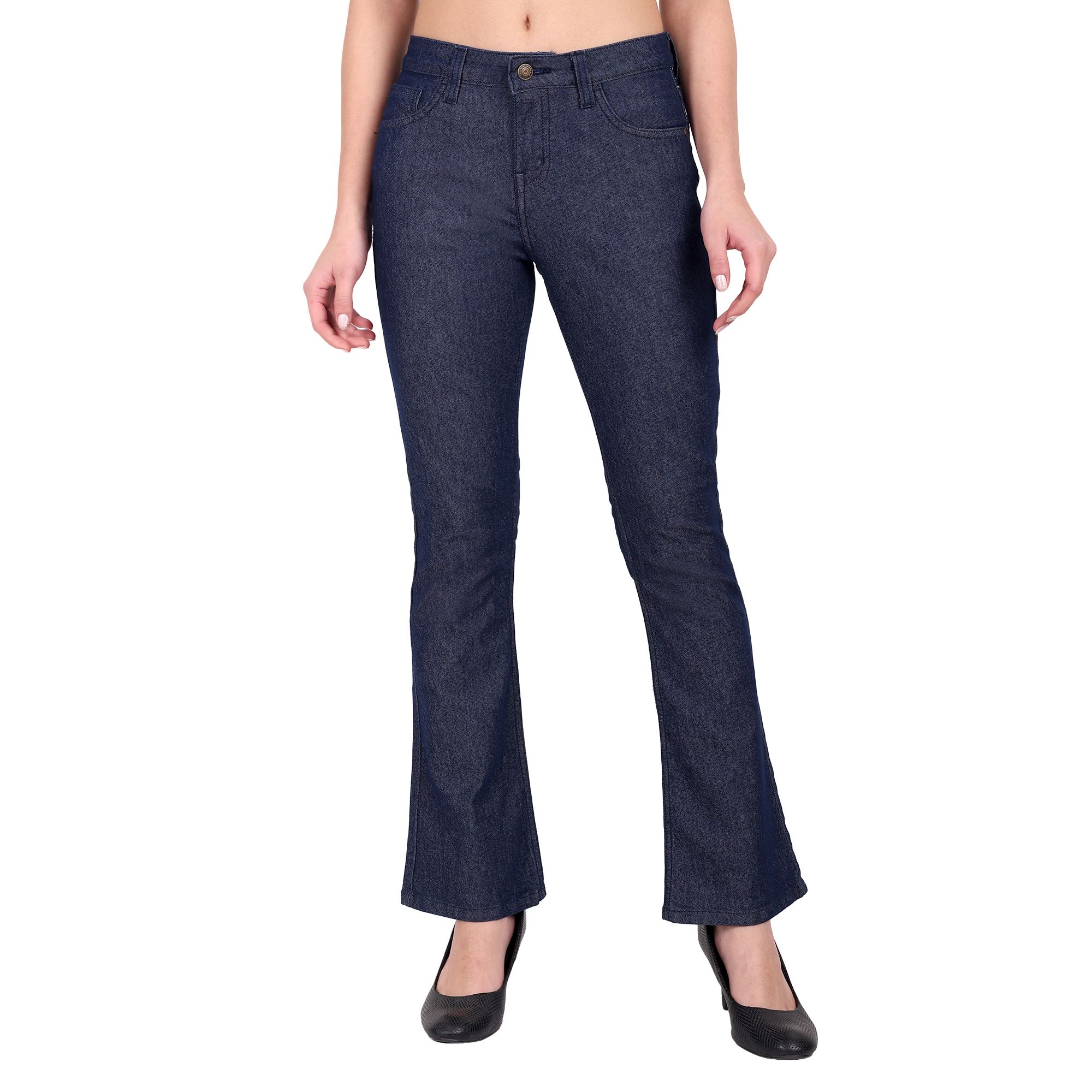 Women Dark Blue Bootcut Jeans