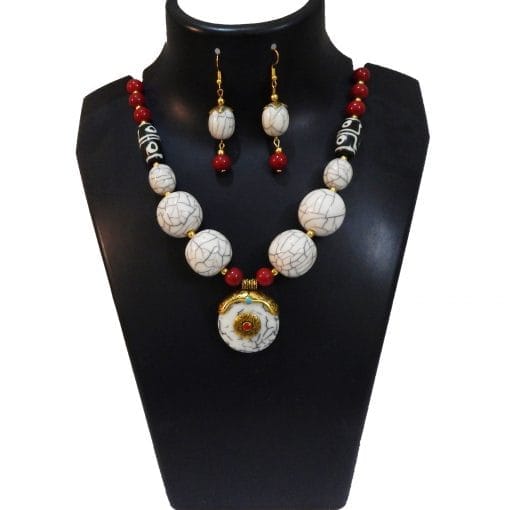 GLASS & NEPALI BEADED FANCY JEWELRY