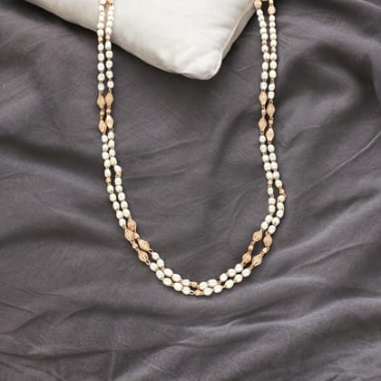 18kt Elina Pearl Designer Gold Chain