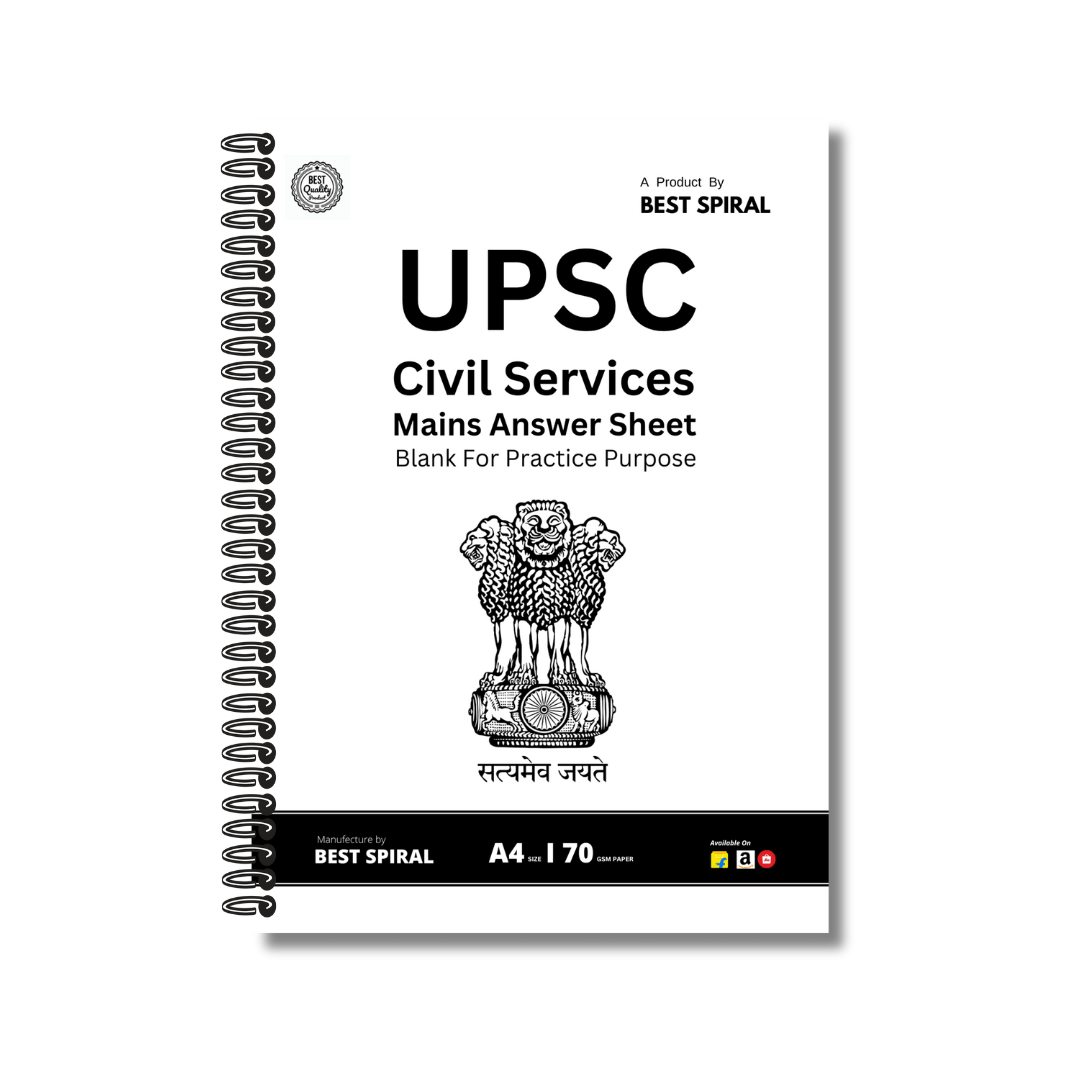 UPSC Mains Answer Writing Booklet - 300 Pages - By Best Spiral®