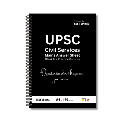 UPSC Mains Answer Writing Booklet - 500 Pages - By Best Spiral®