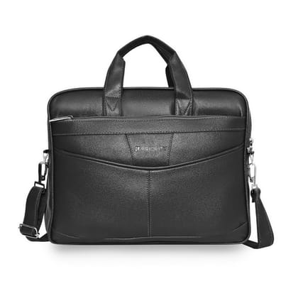 Priority Faux Leather Laptop Bag for Men and Women | Adjustable Solid Shoulder Bag | Messenger Bag for Unisex| Office | Travel | Fits 16 Inch | Working