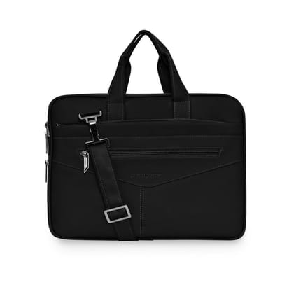 Priority Faux Leather Laptop Bag for Men and Women | Messenger Bag for Unisex | Solid Shuolder Bag | Office | Travel | Working | Fits 16 Inch