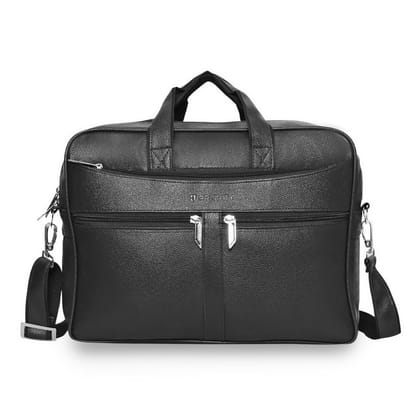 Priority Faux Leather Laptop Bag for Men and Women | Solid Shoulder Bag | Messenger Bag for Unisex| Office | Travel | Fits 16 Inch | Working