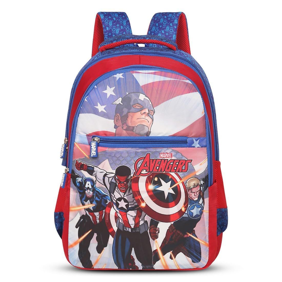 Priority Marvel Avengers Series Printed Polyester School Backpack For Kids | Specially School Bag For Boys | 12 & above Years (18 Inch | Large | Blue)