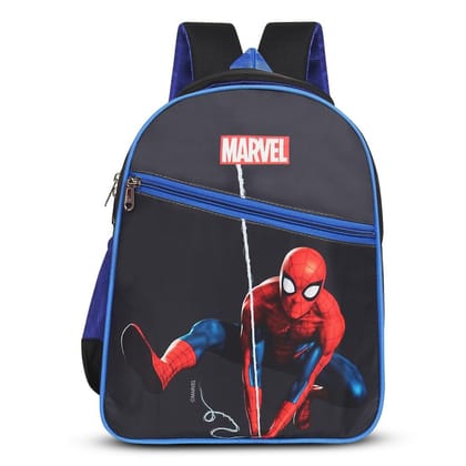 Priority Marvel Spiderman Printed Polyester School Backpack For Kids | Specially School Bag For Boys | 4.5 to 7 Years (14 Inch | Small | Black)