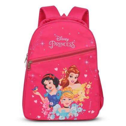 Priority Disney Princess Printed Polyester School Backpack For Kids | Specially School Bag For Girls | 4.5 to 7 Years (14 Inch | Small | Pink)