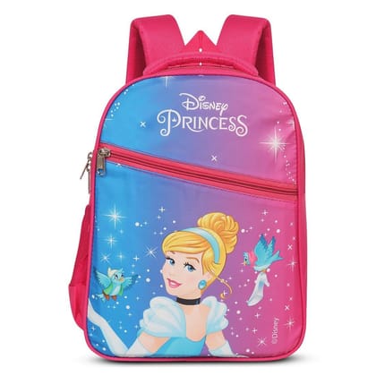 Priority Disney Princess Cinderella Printed Polyester School Backpack For Kids | Specially School Bag For Girls | 4..5 to 7 Years (14 Inch | Small | Turquoise Blue)