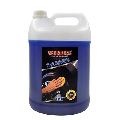 Unieshine Tyre Dresser Polish 5 Liter For Car & Bike | Long Lasting Tyre Polish | Non-Greasy No Sling Formulation No Dust Attraction