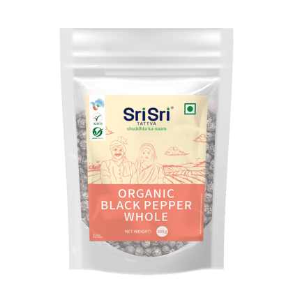 Sri Sri Tattva Organic Black Pepper Whole (Kali Mirch Sabut), 100g