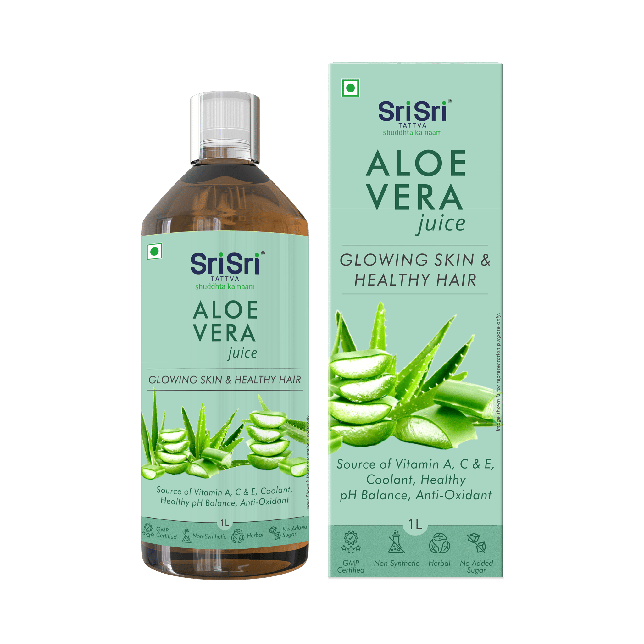 Sri Sri Tattva Aloe Vera Juice | No Added Sugar | 1L