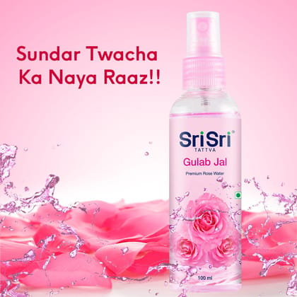 Sri Sri Tattva Gulab Jal - Premium Rose Water, 100 ml (Spray Bottle)