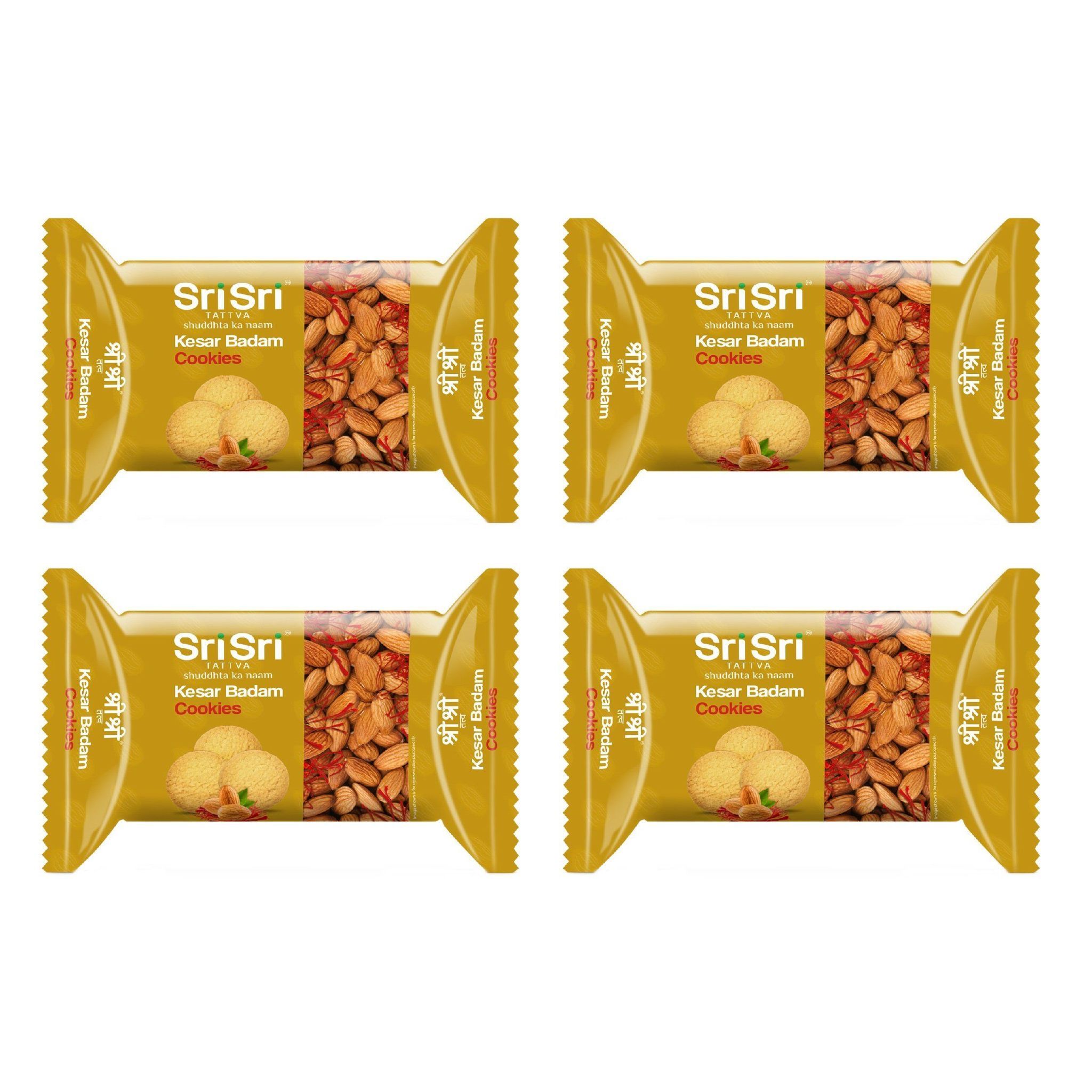 Sri Sri Tattva Kesar Badam Cookies, 50g each