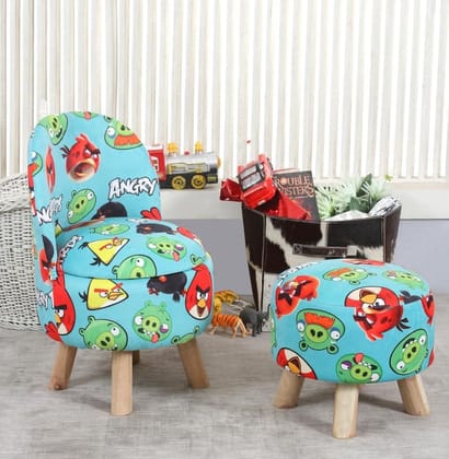 ShadowKart Ottoman Kids pouffe Stool for Small Baby Chair Study Stool for Kids Playing Products for Little Baby Stepstool Dining Chair stools for Feeding Kids Cartoon Bedroom Chair, Combo 26/11 Inch