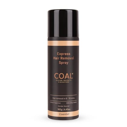 COAL Clean Beauty Express Hair Removal Spray with Coffee Fragrance | DIY Painless Solution To Unwanted Hair In 10 Minutes | Men & Women | All Hair Types | 182g