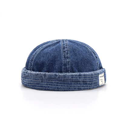 Unisex High Quality Hip Hop Melon Cap Bonnet Dad Caps Fashion Men Women Docker Cap Men Women Denim Warm Bucket Cap Brimless Hat