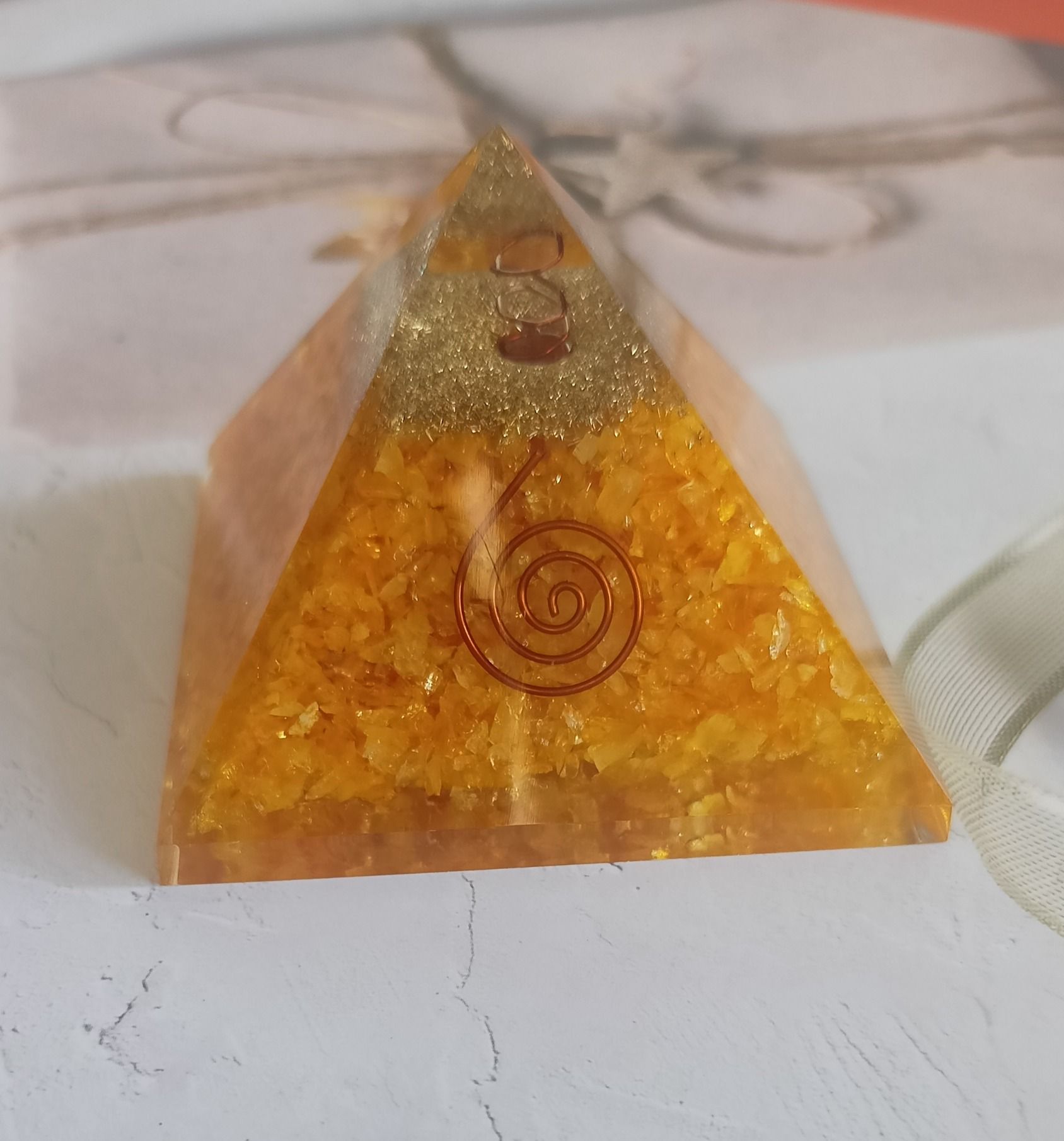 Citrine pyramid - For Good fortune, Abundance and Success