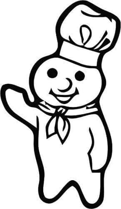 Haoser Pillsbury Doughboy Wall Decals for Walls/Pillsbery Dough-Boy Sticker Art/Kitchen Design Cooking Decor/Baking Vinyl Decal Dough Boy Cookies Rolls Size 10x10 inch