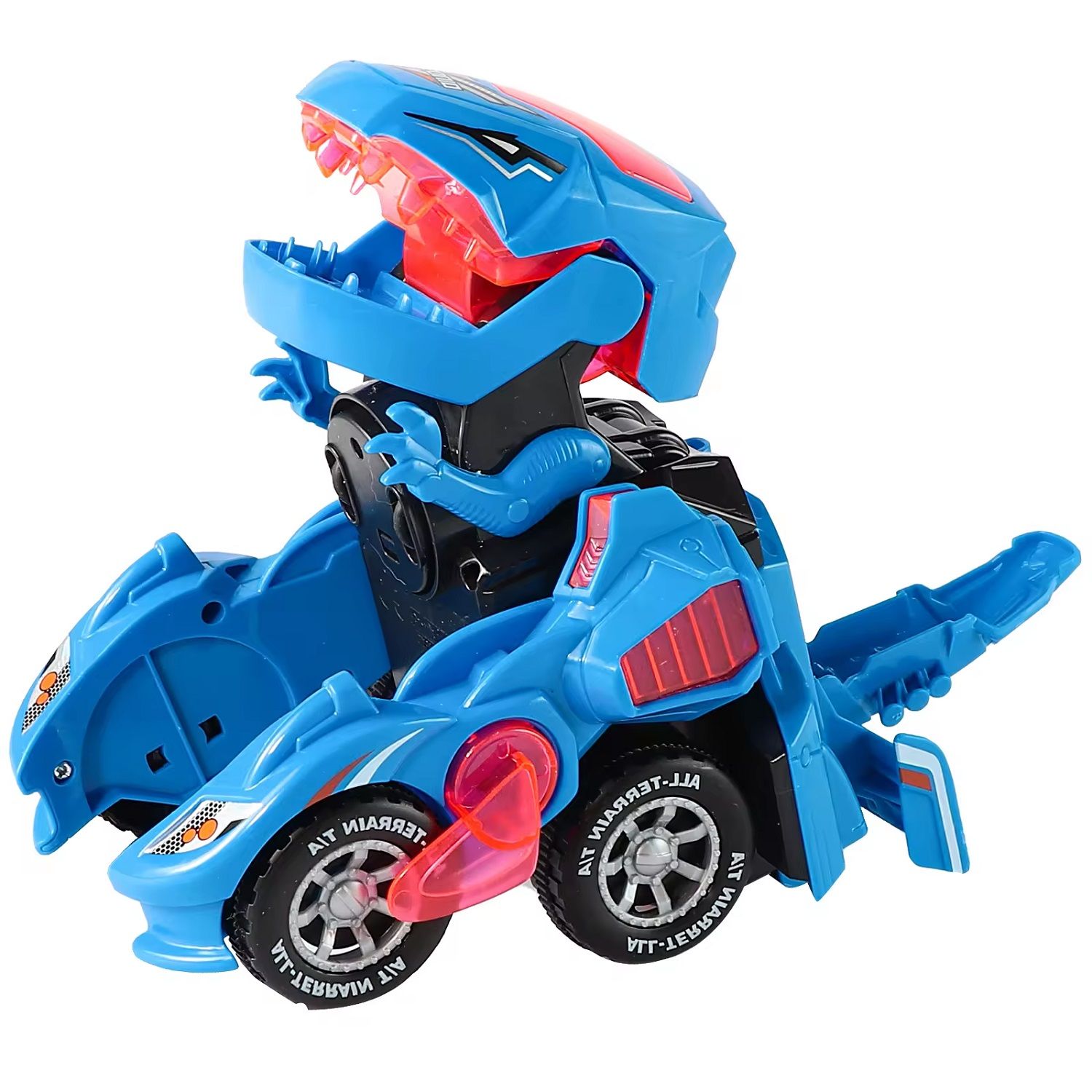 KTRS ENTERPRISE Dinosaur Transforming Car, Car, Toy, Dinosaur, Transforming Robot, Electric Robot, Transformation LED Transformation Car, Auto Transformation, Light Sing