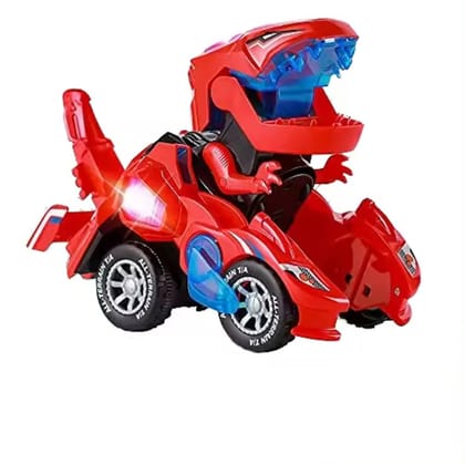 KTRS ENTERPRISE Dinosaur Transforming Car, Car, Toy, Dinosaur, Transforming Robot, Electric Robot, Transformation LED Transformation Car, Auto Transformation, Light Sing