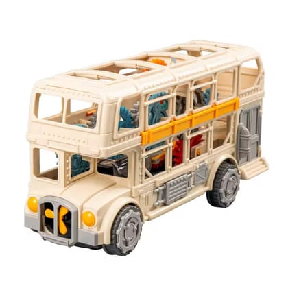 KTRS ENTERPRISE Light & Music Bus Toy Vehicles Kids Electric Bus Gear Vintage Double Decker Bus 360 Degree Rotation, Gear Simulation Mechanical Bus, Sound & Light Toys for Kids Boys & Girl