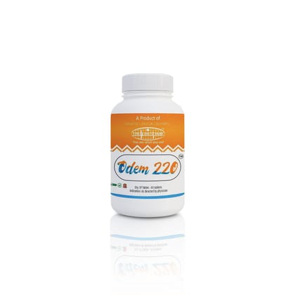 ODEM-220 Edema Relief - Combats Peripheral & Pitting Edema - With PANAVERALADI KSHARAM, KALYANA KSHARAM, & GOKSHURA - Reduces Fluid Retention & Supports Tissue Health