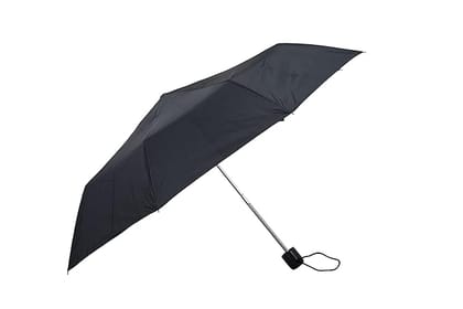 K C Paul & Sons Since 1942 Raj 3 Fold Black Umbrella