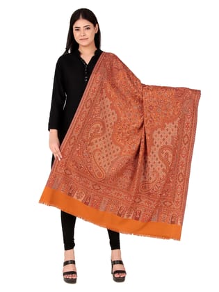 Toosh Moda Women's Embellished Beautiful Ethnic Winter Wear Kani Shawls (Mustard 100*200)