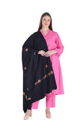 Toosh Moda Women's Embellished Beautiful Ethnic Winter Wear Shawls (Black 100*200)