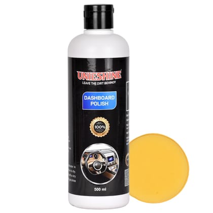 Unieshine Dashboard Polish (500 Ml) with Polish Applicator Sponge