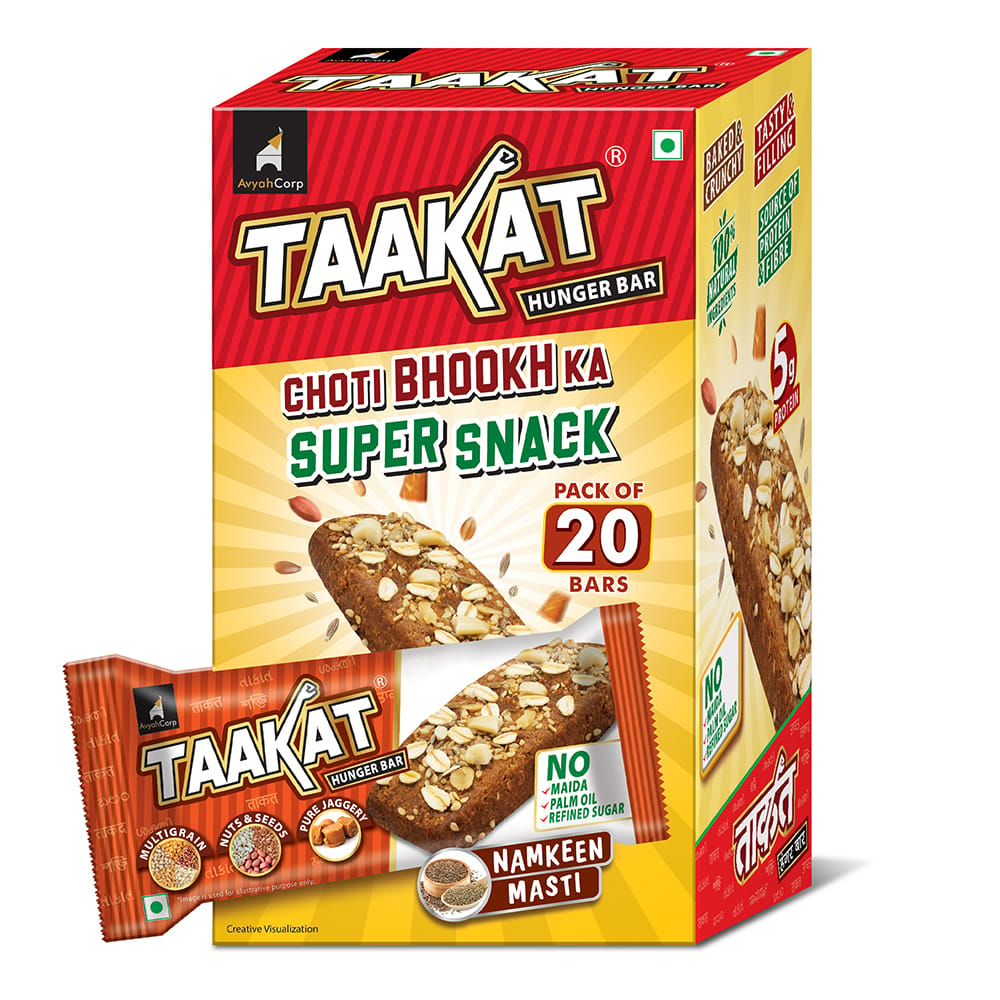 Taakat Hunger Bar Namkeen Masti - Pack of 20 bars