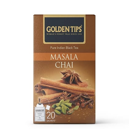 Golden Tips Masala Tea Bags (20 Cups) 100% Natural, 40 g