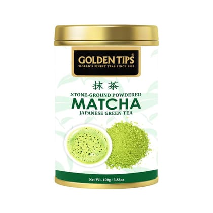 Golden Tips Japanese Matcha Natural Green Tea Powder with No Added Sugar (100 Gram, 50 cups)