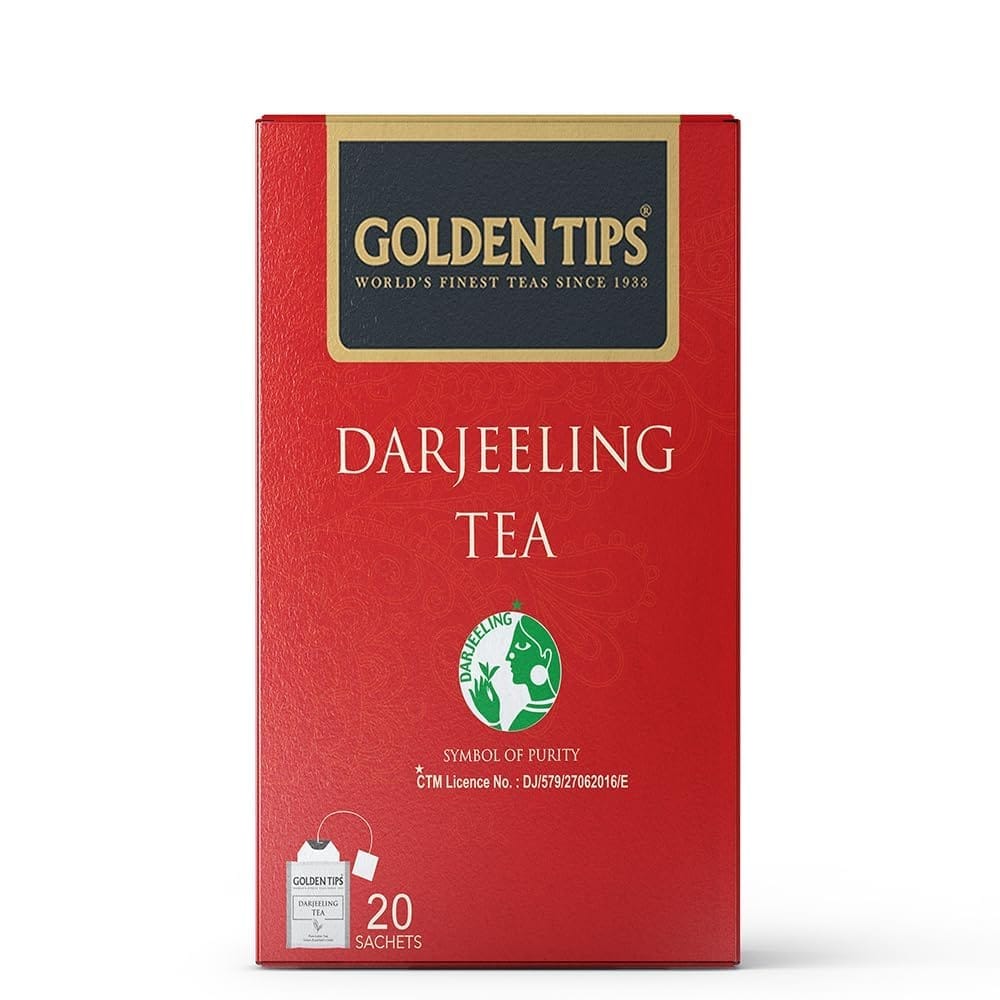 Golden Tips Pure Darjeeling Black Tea (40g, 20 Sachets)