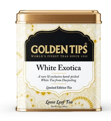 Golden Tips White Exotica Tea Loose Leaves Tin can (25 Gram, 12 cups)