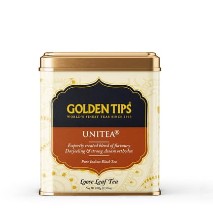 Golden Tips Loose Leaves Unitea Black Tea Tin Can (100 Gram, 50 cups)