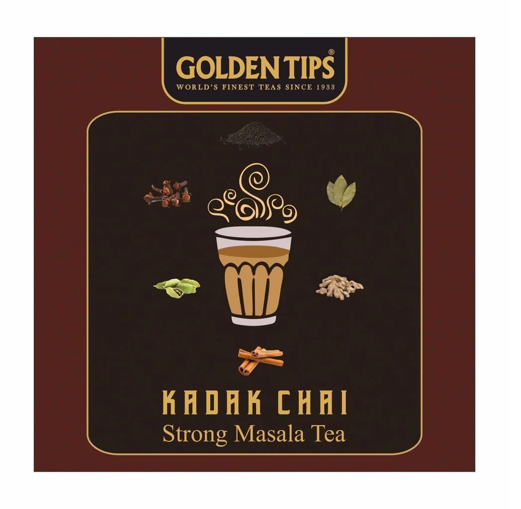 Golden Tips Loose Leaves Assam Spicy Masala Blend Kadak Chai Pouch (250 cups, 500 Gram)