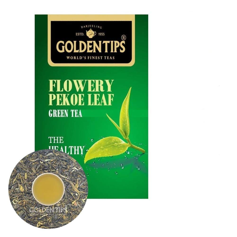 Golden Tips Flowery Pekoe Loose Leaves Green Tea (200 Gram, 100 cups)