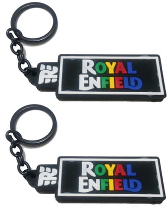 KD COLLECTIONS Bike Rubber Keychain Combo Compatible With Royal RE Bullet Classic Bike & Cars – Multicolor – Pack Of 2 Keychains