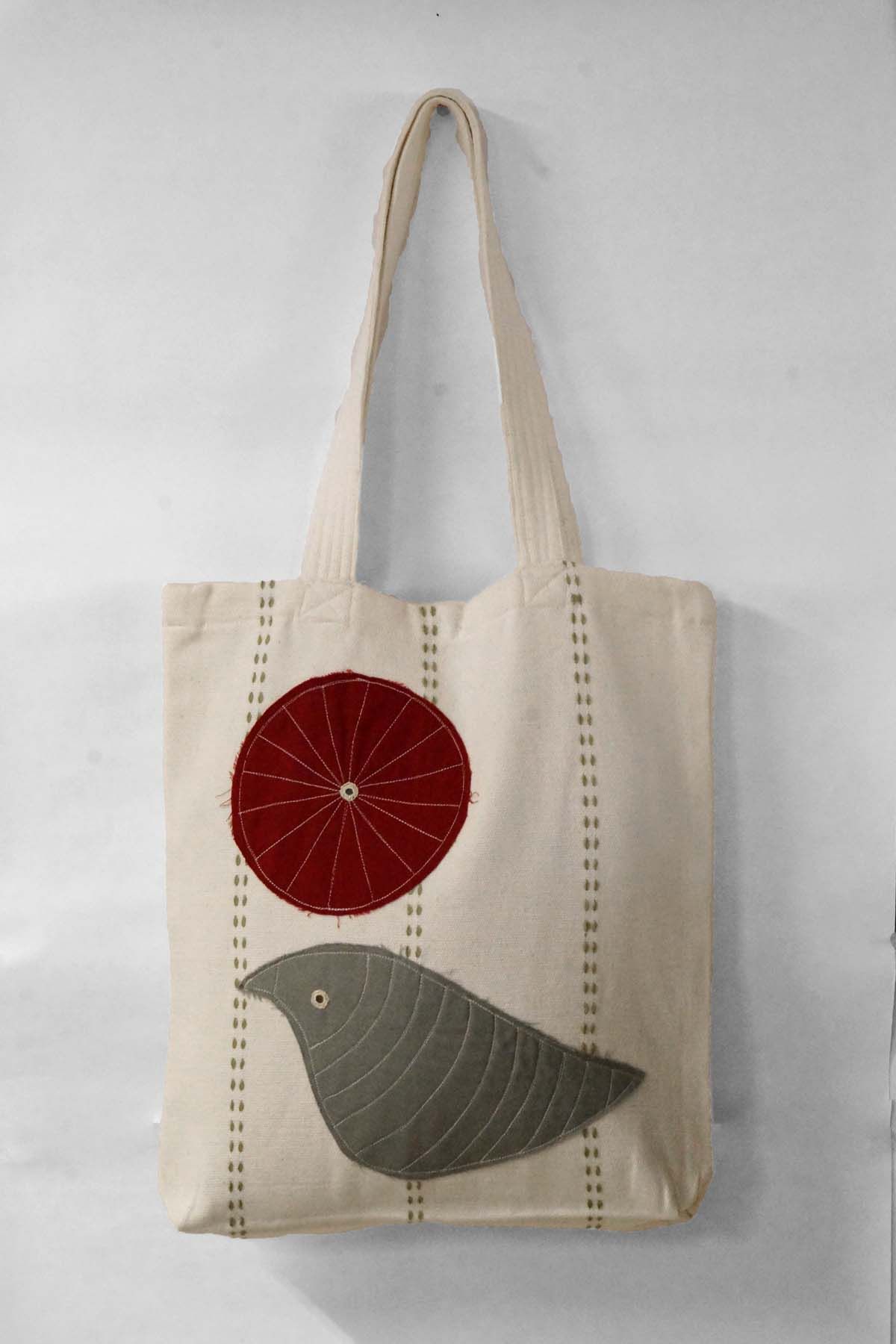 Bikaner Bloom Natural Tote Bag