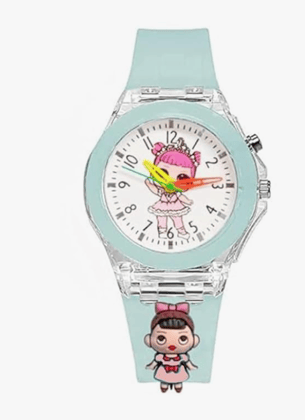 Granny's Love Kids Analog Multicolour Glowing Disco Light Frozen Barbie, Doremon, Kitty Dial Watch for Boys & Girls Age Above 5 Years with 3D Cute Cartoon Analog Watch for Girls-Boys