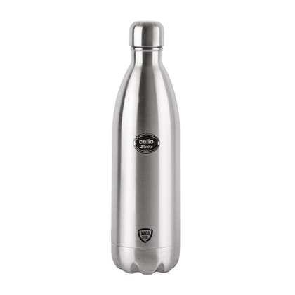 Cello Swift Thermosteel Water Bottle 1000ml, Silver | 24 Hours Hot & Cold | Rust & Leak Proof | Ideal for Office, Gym, Home, Kitchen, Hiking, Trekking, Travel Bottle