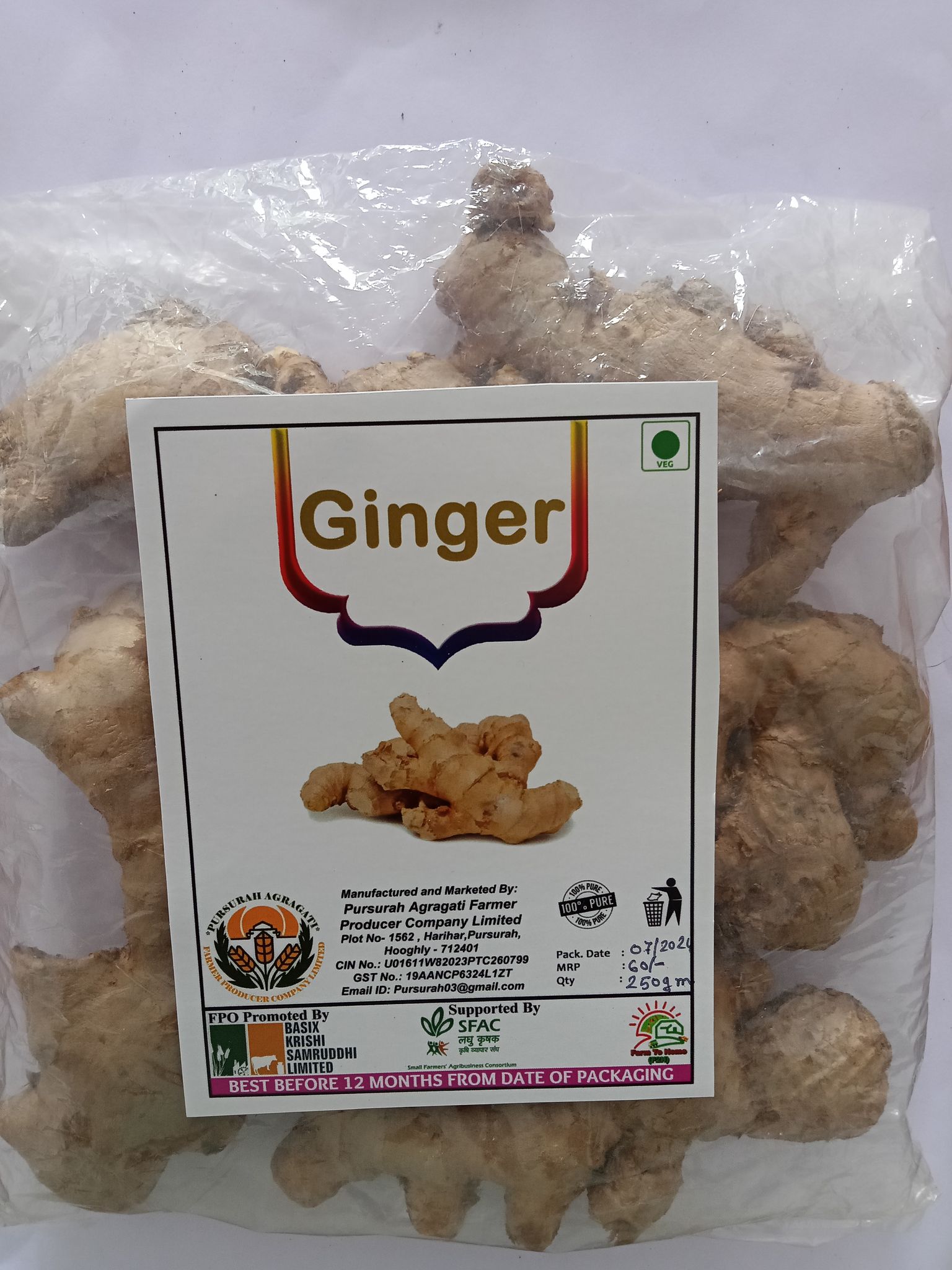 Ginger 250 gm