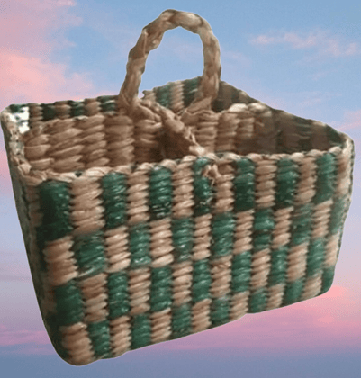 Water Hyacinth Microfibre Storage Basket