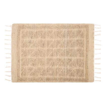 Raiganj Crafts Natural Comfort: Experience Serenity with our Eco-Friendly Handmade Jute and cotton fabric Mat|doormat Home Kitchen |Office| Bathroom & Home | Living Room| Bedroom