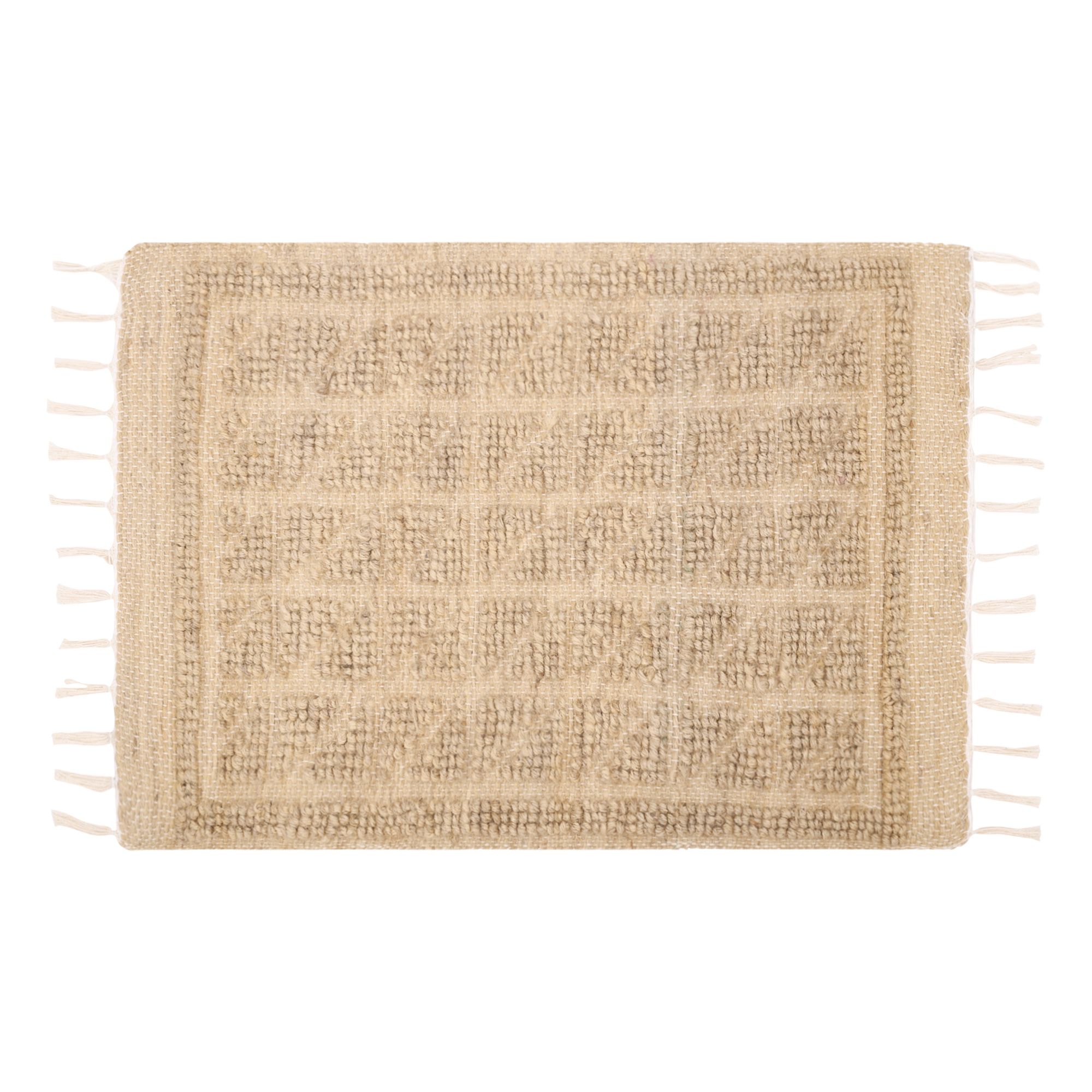 Raiganj Crafts Natural Comfort: Experience Serenity with our Eco-Friendly Handmade Jute and cotton fabric Mat|doormat Home Kitchen |Office| Bathroom & Home | Living Room| Bedroom